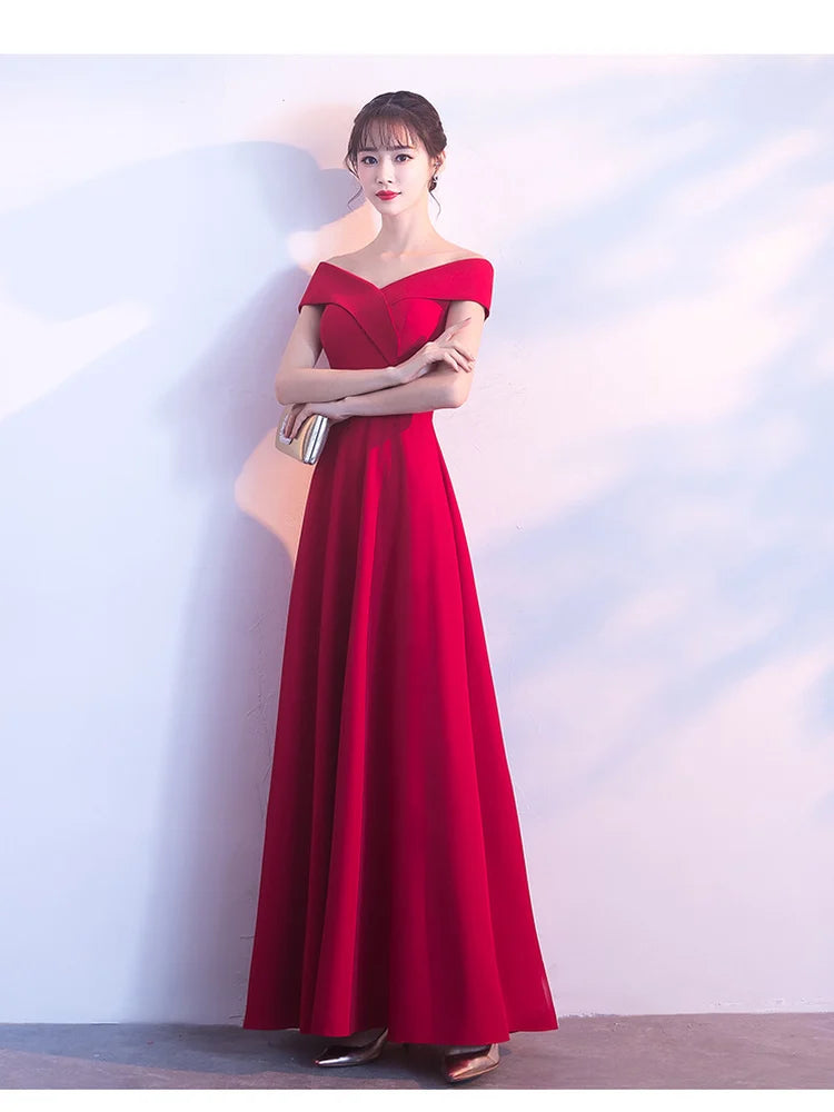 One-Shoulder Cotton Evening Gown | MzStar Fashion