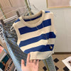 Plaid Knit Crop Vest | MzStar Fashion | view 5