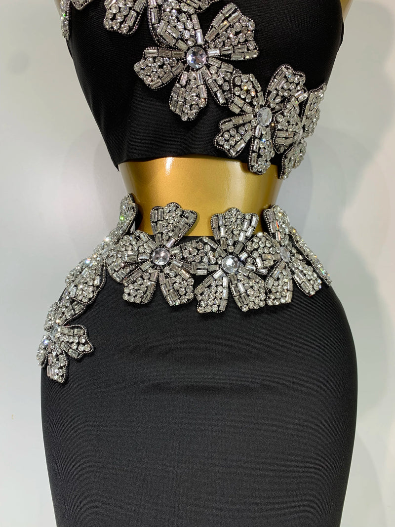 Flower Diamond Bandage Maxi Set | MzStar Fashion | view 6