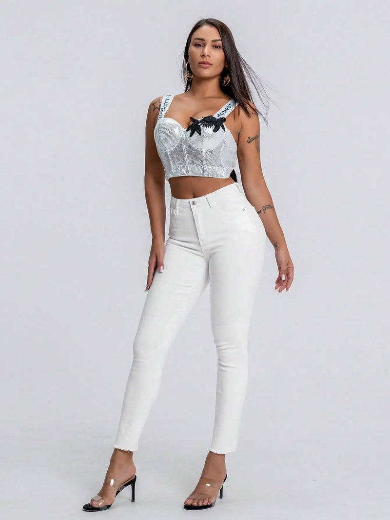 Stretch Slim High-Waist Jeans | MzStar Fashion | view 3