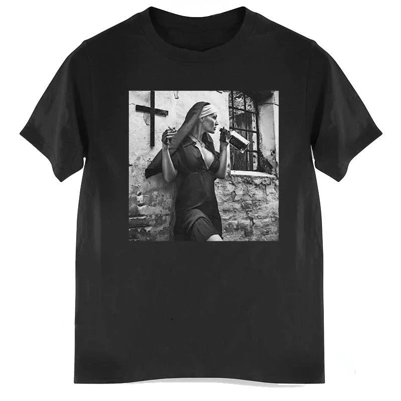 Nun Bowling Graphic Tee | MzStar Fashion
