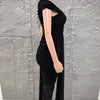 Black Keyhole Bodycon Maxi Dress | MzStar Fashion | view 7
