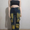 Dip-Dye High-Waist Work Jeans | MzStar Fashion | view 5