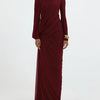 Ribbon Turtleneck Draped Gown | MzStar Fashion | view 4