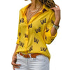 Butterfly V-Neck Button Blouse | MzStar Fashion | view 8
