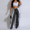 High Waist Striped Straight Leg Jeans | MzStar Fashion | view 7