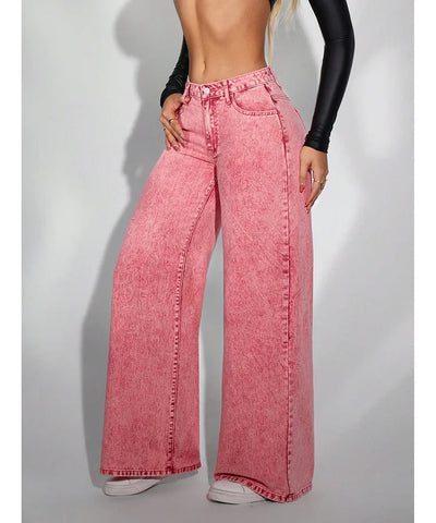 Vintage Washed Straight Jeans