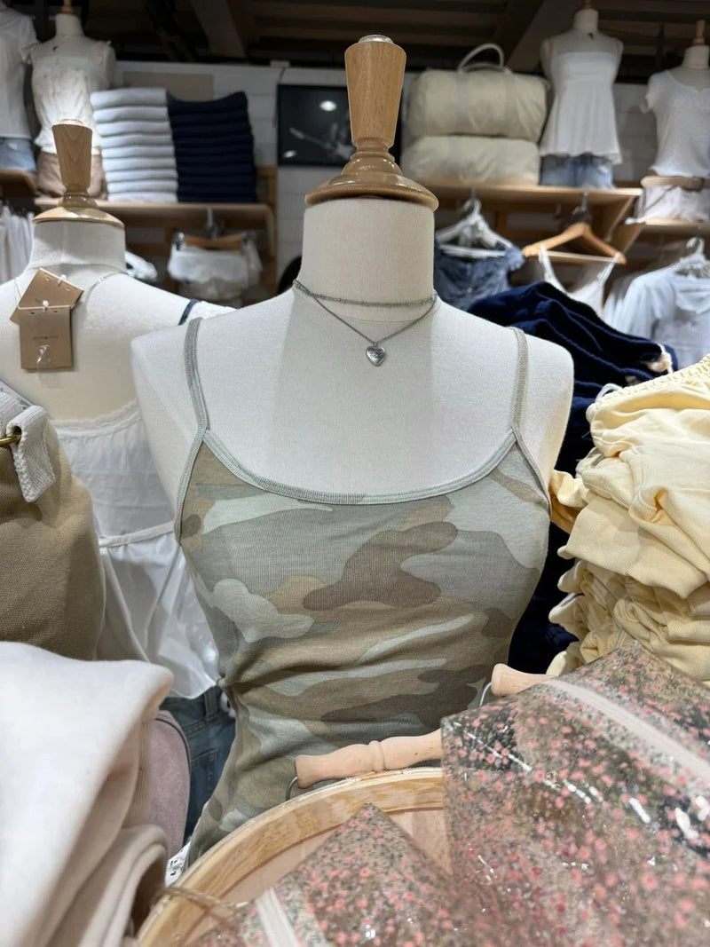 Camo Slim Cami Tank | MzStar Fashion | view 2