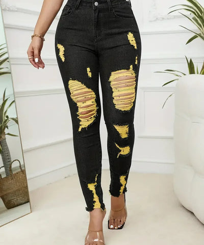 Ripped Stretch Skinny Jeans