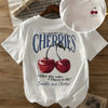 Cherry Print Oversized Tee | MzStar Fashion