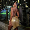 Sequin Halter Backless Party Dress | MzStar Fashion | view 8