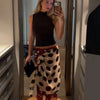 Polka Dot Mesh Slip Midi Dress | MzStar Fashion | view 4