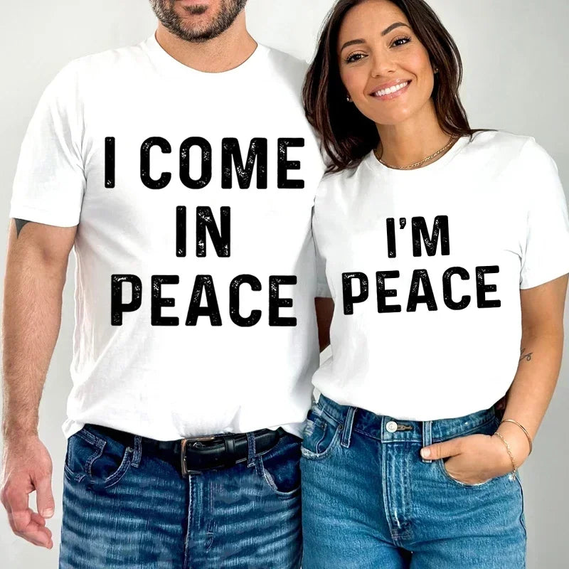 Matching Couples Peace Tee | MzStar Fashion | view 2
