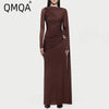 Ruched Asymmetric Maxi Dress | MzStar Fashion