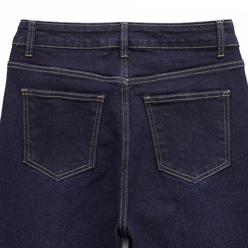 Metal Button Flared Jeans | MzStar Fashion | view 3