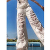 White Lace Cut-Out Jeans | MzStar Fashion | view 4