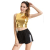Metallic Mock-Neck Crop Tank | MzStar Fashion | view 3