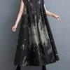 Black Print Stand-Collar Dress | MzStar Fashion | view 5