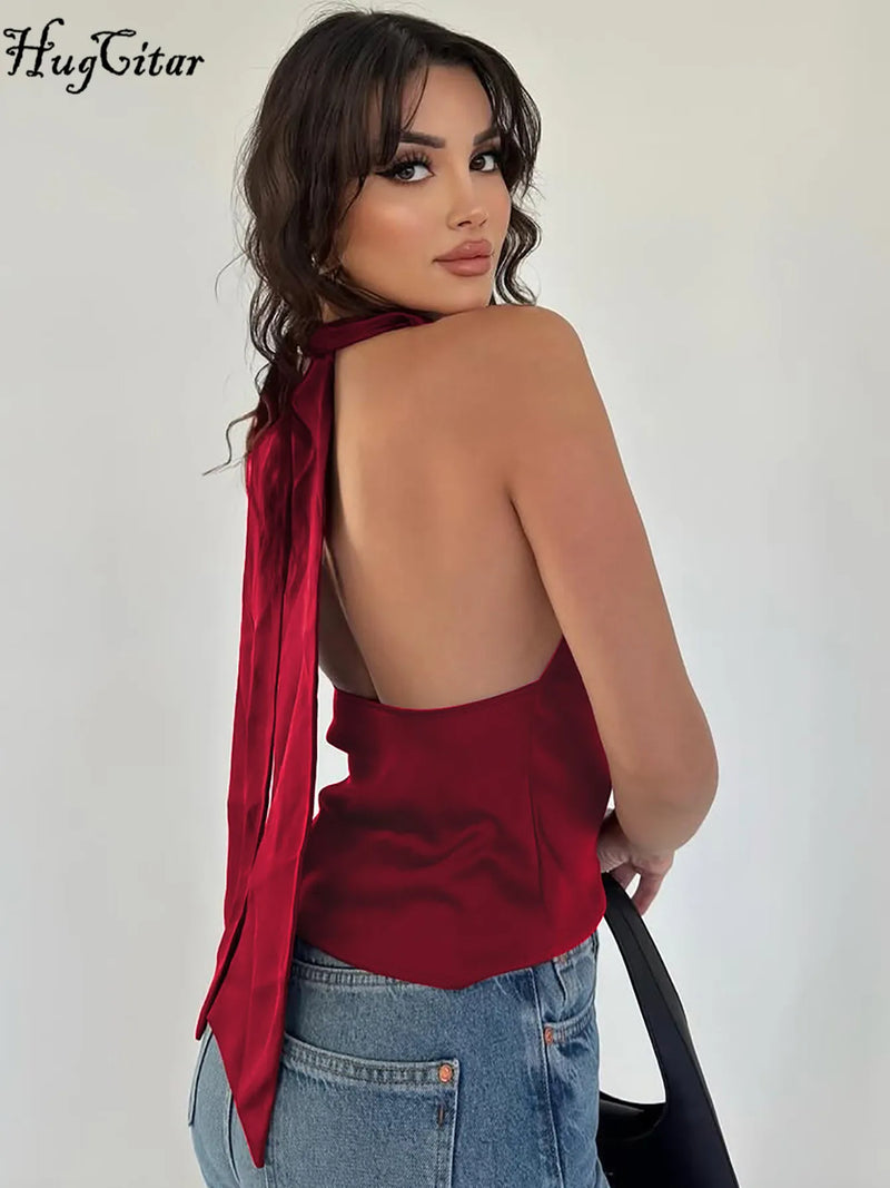 Swing Halter Bandage Top | MzStar Fashion