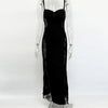 Black Lace Sheer Slit Maxi Dress | MzStar Fashion | view 6