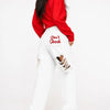 Letter Embroidered Baggy Jeans | MzStar Fashion