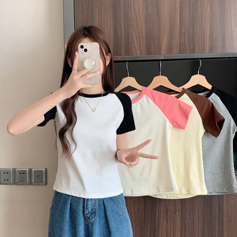 Color-Block Raglan Tee | MzStar Fashion | view 8