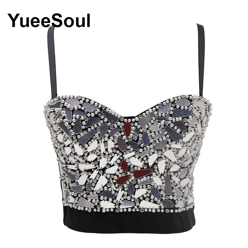 Rhinestone Tassel Gothic Top | MzStar Fashion | view 4