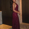 Sequin Open-Back Halter Dress | MzStar Fashion | view 3