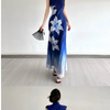 Navy Floral Mock-Neck Maxi Dress | MzStar Fashion | view 8