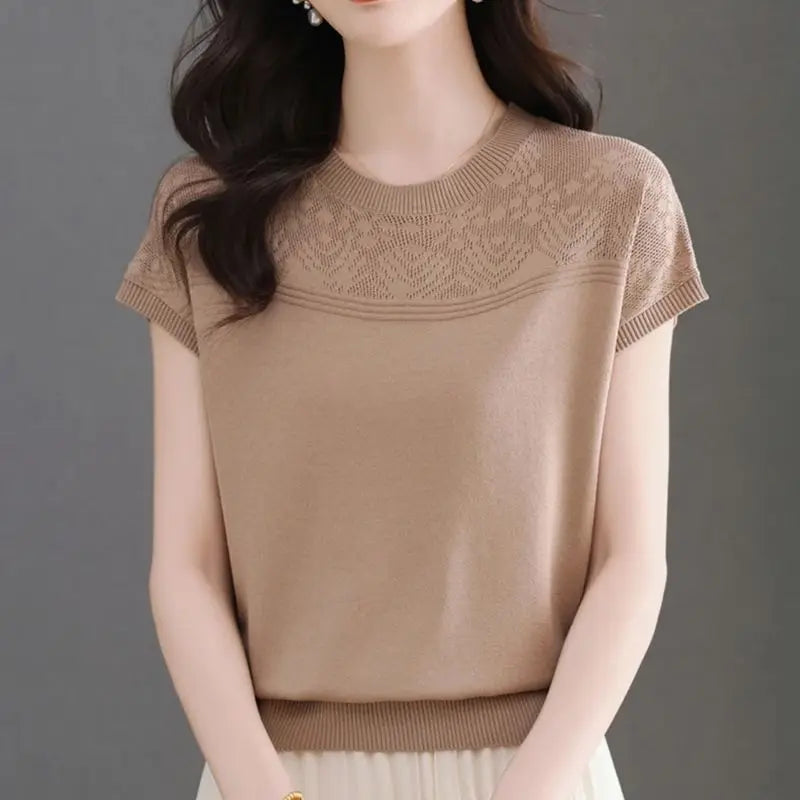 Openwork Knit Tee | MzStar Fashion | view 7