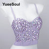 Purple Diamond Corset Top | MzStar Fashion | view 4