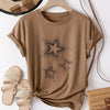 Star Print Black Tee | MzStar Fashion | view 3