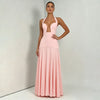 Blush Pink Keyhole Halter Maxi Dress