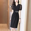 Slim V-Neck Long-Sleeve Dress | MzStar Fashion | view 4