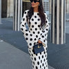 Black Dot High-Neck Maxi Dress | MzStar Fashion | view 5