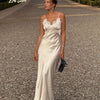 Yellow Satin Bustier Maxi Dress | MzStar Fashion | view 5