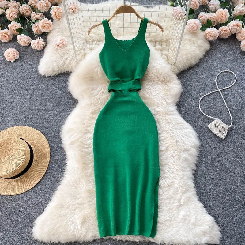 Waist Cut-Out Bodycon Midi Dress | MzStar Fashion | view 8