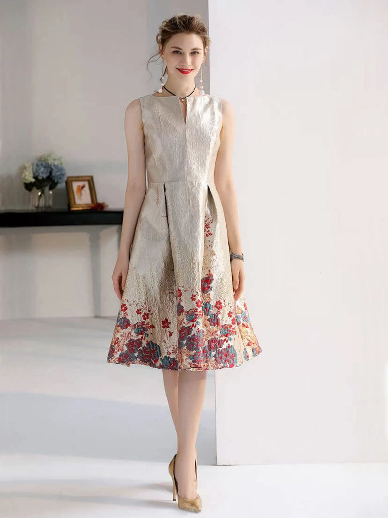 Jacquard A-Line Midi Dress | MzStar Fashion | view 6