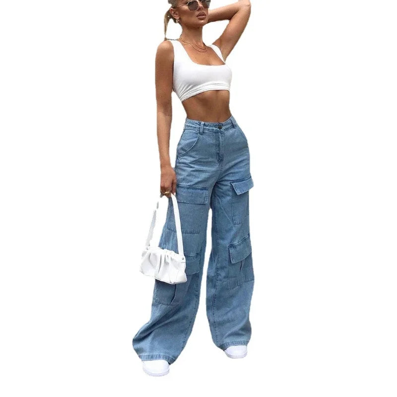 Washed Ankle Cargo Jeans | MzStar Fashion | view 4