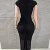 Black Keyhole Bodycon Maxi Dress | MzStar Fashion | view 5