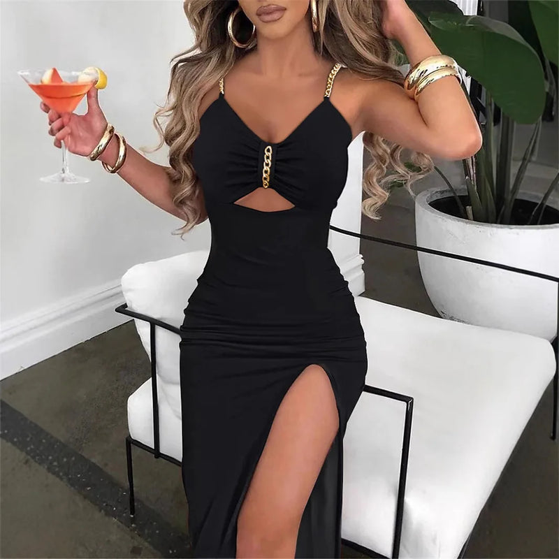 Chain Detail Slip Dress | MzStar Fashion