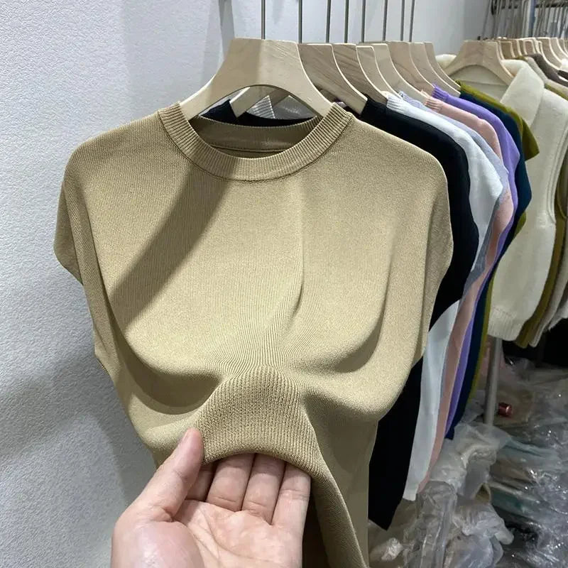 Ice-Silk Knit Tee | MzStar Fashion | view 2