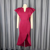 Ruffle Trim V-Neck Midi Dress | MzStar Fashion | view 2