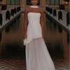 White Mesh Strapless Gown | MzStar Fashion | view 5