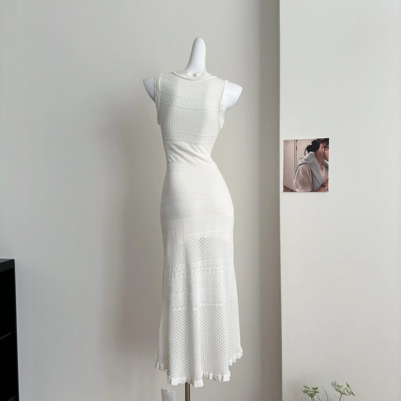 Crochet Cut-Out Midi Dress | MzStar Fashion | view 8