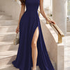 Halter Split Knit Maxi Dress | MzStar Fashion | view 4