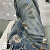 Floral Print Straight Jeans | MzStar Fashion | view 3