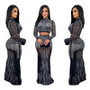 Pearl Chain Rhinestone Sheer Dress | MzStar Fashion | view 7
