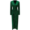 Slim V-Neck Midi Dress | MzStar Fashion | view 4