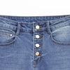 Metal Button Flared Jeans | MzStar Fashion | view 5